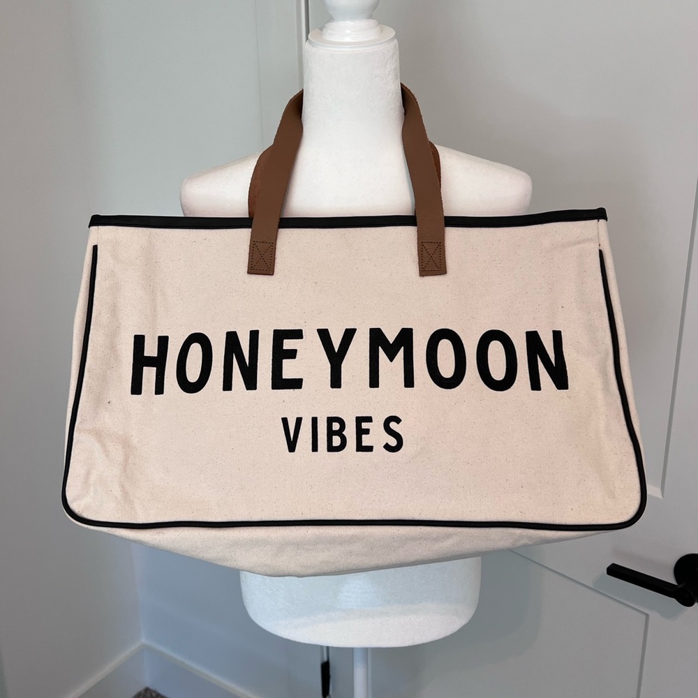 Honeymoon Vibes Canvas Tote
